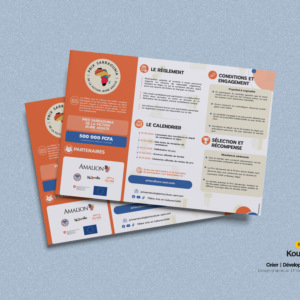 Flyer A4 Niamey — Prix Sarraounia 2026, conçu par Kouma Agence
